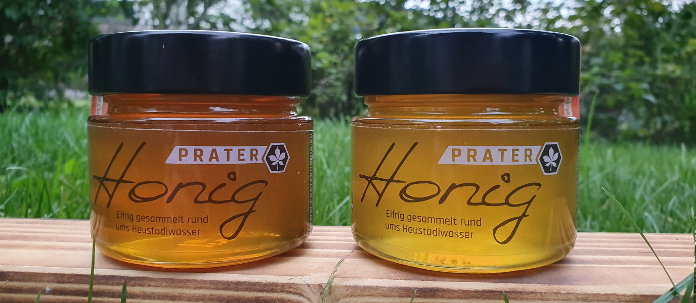 2 Honiggläser Blütenhonig und Blüten- mit Waldhonig